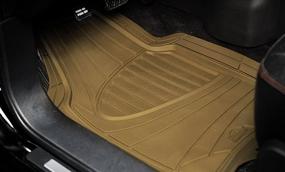 img 2 attached to 🛡️ Armor All 78845 Full Coverage Rubber Floor Mat Set in Tan - 3-Piece