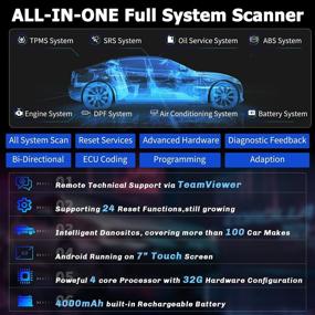 img 3 attached to 🔧 Foxwell GT60 Plus Двусторонний OBD Android Планшетный сканер - Расширенная диагностика всех систем и функций обслуживания с автоматической подкачкой тормозной жидкости ABS/программированием TPMS/SAS/BRT.