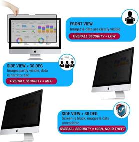 img 1 attached to 24 inch iMac Monitor Privacy Screen Filter - Removable, Frameless, Touch Screen Compatible - 16:9 Aspect Ratio - Anti-Glare, Anti-Scratch, UV-Blocking - Easy On and Sight-Saving Screen Privacy