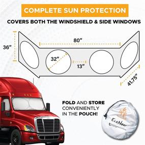 img 2 attached to ЭкоНаур Солнцезащитный экран для полуприцепов: 240Т УФ-защита лобового стекла и окон | Максимальное покрытие для блокировки солнечного тепла и УФ-лучей | Идеально подходит для полуприцепов, коммерческих и больших грузовиков.