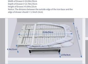 img 1 attached to 👕 Раскладной выдвижной гладильный столик - MYOYAY, дизайн с возможностью вращения на 180 градусов с термостойким чехлом, устанавливается на ящик для экономии места.
