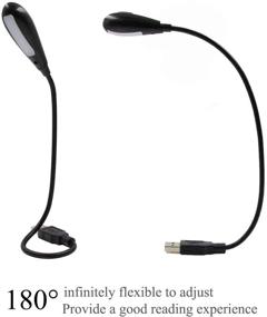 img 1 attached to USB Reading Light: Flexible Gooseneck, 4 LED Lights, 2 Brightness Settings, Ideal Laptop LED Reading Lamp