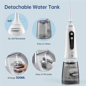 img 1 attached to 🚿 Cordless Water Flosser Teeth Cleaner: 5 DIY Modes, Professional Portable Oral Irrigator for Braces, IPX7 Waterproof - Home and Travel