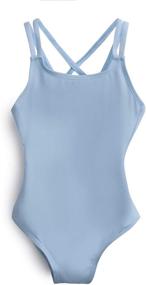 img 4 attached to 👧 Elowel Kids Girls' Double Strap Camisole Leotard (Sizes 2-14 Years) - Available in Multiple Colors