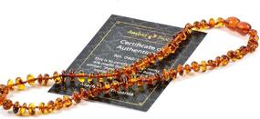 img 3 attached to Baltic Amber Necklace (Unisex) 13 inch - Authentic Baltic Region Amber Jewelry