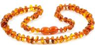 baltic amber necklace (unisex) 13 inch - authentic baltic region amber jewelry logo