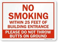 smoking building entrance smartsign plastic logo