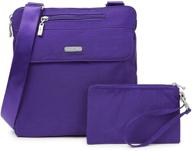 stylish baggallini rfid synergy flap crossbody: the perfect women's handbags & wallets combo logo