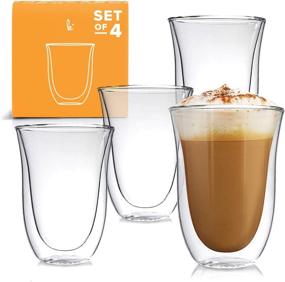 img 4 attached to ☕ Optimized Latte Double Walled Coffee Glasses