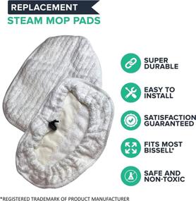 img 3 attached to 🧹 Optimized Mop Pads Replacement by Crucial Vacuum - Compatible with Bissell Part # 203-2158, 3255, 32525, 42G3A &amp; Models 1867, 18671, 18674, 18675, 18676, 18677, 18678, 1867B, 1867D, 1867H, 1867L (8 Pack)