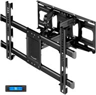 height adjustable full motion tv wall mount - juststone tv mount for 37-82 inch flat curved tvs, dual articulating arms swivels tilts rotation - holds up to 121lbs, max vesa 600x400mm logo