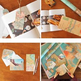 img 1 attached to Vintage World Map Poster and Wrapping Paper Set - 10 Monolike Sheets