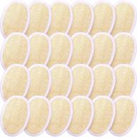 🚿 24-piece exfoliating loofah pad body scrubber set | bath & shower loofah sponge pad | natural exfoliating scrubber brush | gentle on skin | suitable for men, women, shower, bath, and spa experience. logo