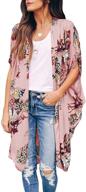 🌺 flaunt your style with women's floral kimono cardigans: perfect for swimsuits & cover ups logo