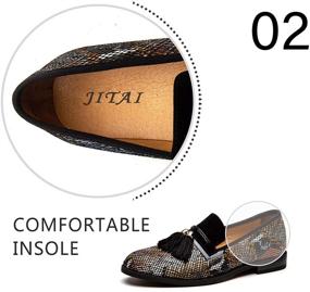 img 2 attached to Stylish Vintage Embroidery Smoking Slipper by JITAI: A Perfect Blend of Elegance and Comfort