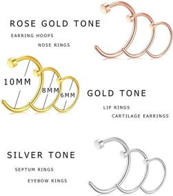 img 2 attached to 💎 Jstyle 18Pcs Stainless Piercing Jewelry Set: Stunning Body Jewelry for Women