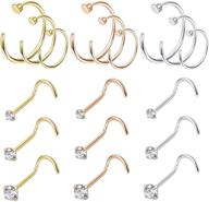 💎 jstyle 18pcs stainless piercing jewelry set: stunning body jewelry for women logo