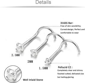 img 3 attached to 💎 Jstyle 18Pcs Stainless Piercing Jewelry Set: Stunning Body Jewelry for Women