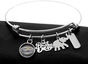 img 2 attached to Uloveido Stainless Elephant Extendable Bracelet