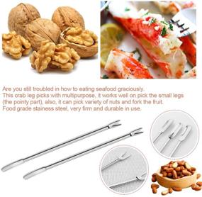 img 1 attached to 🦀 Premium 10PCS Stainless Steel Crab Nut Crackers and Seafood Tools Set - Including 2 Lobster Crab Crackers, 4 Lobster Sheller Knives, 4 Crab Leg Forks/Picks