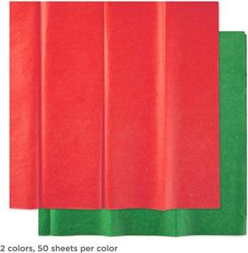 img 1 attached to 🎁 Hallmark Gift Wrapping Tissue Paper - 100 Sheets in Red and Green for Gift Bags, Christmas Presents, Holiday Crafts, and More