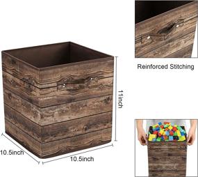 img 1 attached to 📦 Livememory Cube Storage Bins - 4 Pack, Brown Fabric Cubes for Cube Organizers (10.5"x10.5"x11")