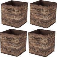 📦 livememory cube storage bins - 4 pack, brown fabric cubes for cube organizers (10.5"x10.5"x11") logo