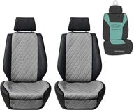 fh group neosupreme seat protectors (gray) front set with gift - universal fit for cars logo
