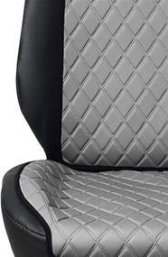 img 2 attached to FH Group NeoSupreme Seat Protectors (Gray) Front Set With Gift - Universal Fit For Cars