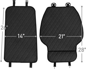 img 1 attached to FH Group NeoSupreme Seat Protectors (Gray) Front Set With Gift - Universal Fit For Cars