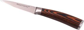 img 3 attached to Premium Damascus Paring Knife - 3.15 inch | Handmade 67-Layer 9Cr15mov Stainless Steel | Ideal for Family Use