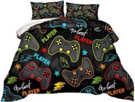 🎮 z.jian home gaming comforter set for boys teen, game controller bedding for boys kids, all season down alternative comforter, gamer home decor comforter set for boys (comforter-game25, twin) logo