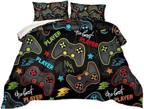 img 4 attached to 🎮 Z.Jian Home Gaming Comforter Set for Boys Teen, Game Controller Bedding for Boys Kids, All Season Down Alternative Comforter, Gamer Home Decor Comforter Set for Boys (Comforter-Game25, Twin)