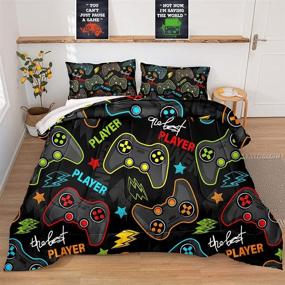 img 3 attached to 🎮 Z.Jian Home Gaming Comforter Set for Boys Teen, Game Controller Bedding for Boys Kids, All Season Down Alternative Comforter, Gamer Home Decor Comforter Set for Boys (Comforter-Game25, Twin)