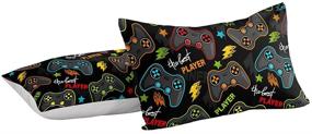 img 2 attached to 🎮 Z.Jian Home Gaming Comforter Set for Boys Teen, Game Controller Bedding for Boys Kids, All Season Down Alternative Comforter, Gamer Home Decor Comforter Set for Boys (Comforter-Game25, Twin)