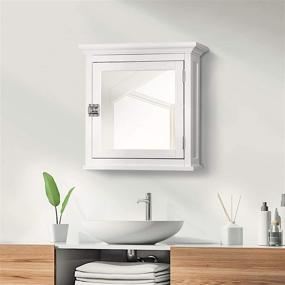 img 2 attached to 🏺 White One Size Teamson Home Madison Bathroom Cabinet with Detachable Design