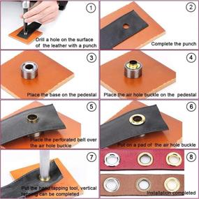 img 3 attached to 🛠️ Bovivanen Grommet Tool Kit: 1/2 Inch Heavy Duty Metal Eyelets for Fabric Curtains - Complete Set