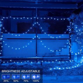 img 1 attached to 35ft 50 LEDs Blue Star Fairy Lights - Battery Operated Ccinny Star String Lights with Remote Control for Indoor Outdoor Xmas Tree Bedroom Garden Wedding Decoration - Waterproof Star Christmas Lights