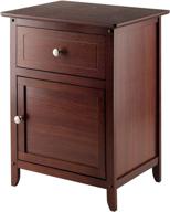 🪑 winsome wood eugene accent table - walnut finish logo