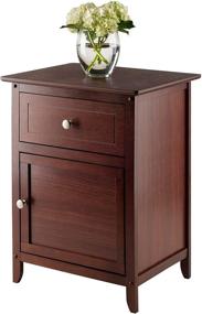 img 3 attached to 🪑 Winsome Wood Eugene Accent Table - Walnut Finish