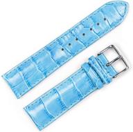 crocodile grain light chronograph watch strap logo