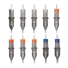 img 4 attached to 👌 100pcs Assorted Disposable Sterilized Tattoo Cartridge Needles, ATOMUS Mixed Round Liner Shader Flat Magnum 3RL 5RL 7RL 9RL 3RS 5RS 7RS 9RS 5M1 7M1 for Tattoo Machine