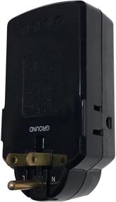 img 1 attached to Аккумуляторный защитный выключатель для путешествия Accell Power - 3 розетки, 2 порта для зарядки USB 💡, складной штекер - черный, сертифицирован ETL - 612 Дж, выходное напряжение 2,1 А.