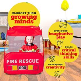img 1 attached to 🔥 Adorable Firefighter Playhouse for Toddlers: Perfect Outdoor Costume Fun!