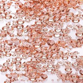 img 4 attached to 💎 4000 Pieces of Luxurious Rose Gold Crystal Diamond Table Decorations for Weddings, Birthday Parties, and Bachelorette Shows