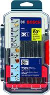 🔪 bosch t30c 30-piece t-shank jig saw blade set for effective wood and metal cutting logo