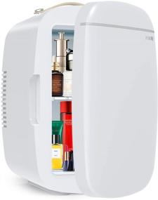 img 4 attached to 🌟 NXONE Mini Fridge: 6L Cooler Warmer, Portable Refrigerator for Makeup, Skincare & Cosmetics, AC/DC Power, Great for Bedroom, Office, Car, Dorm