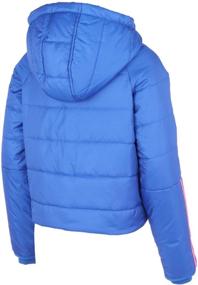 img 3 attached to Adidas Girls Hooded Puffer Jacket Girls' Clothing in Active