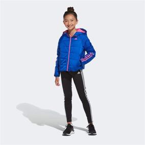 img 1 attached to Adidas Girls Hooded Puffer Jacket Girls' Clothing in Active