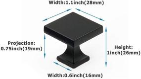 img 3 attached to Goldenwarm LS6785BK Square Black Cabinet Knobs - 10 Pack Flat Black Drawer Knobs for Dresser Drawers and Doors - 1.1 inch Width Black Cabinet Hardware by Goldenwarm